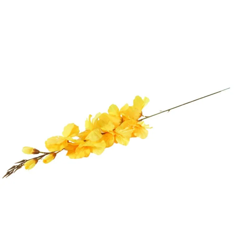 Gałązka Sztucznej Gladioli W Kolorze Żółtym O Długości 70 cm