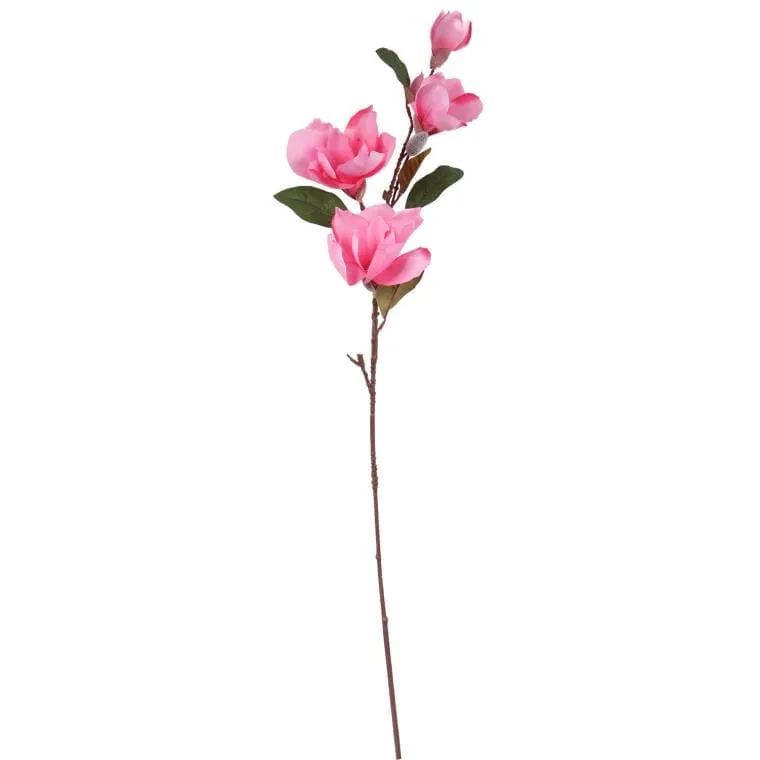 Gałązka 4 Magnolii W Kolorze Różowym