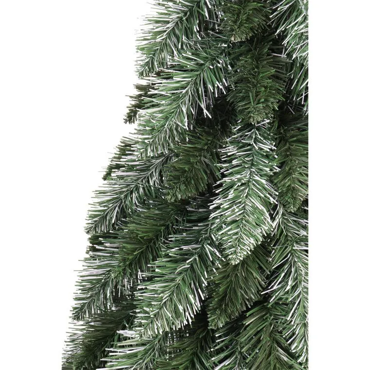 Sztuczna Choinka Marcinek Na Naturalnym Pniu - Polski Produkt, Wys. 120 cm, Kolor Zielono-Biały, Gotowa Do Rozłożenia, Świeża Z Produkcji