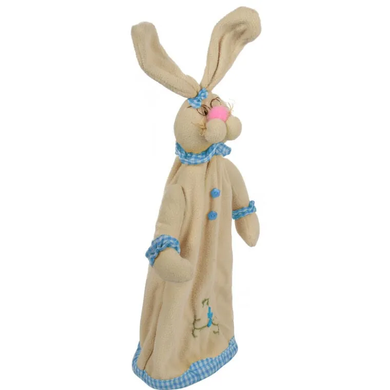 Zając Pluszowy Stojący Na Teleskopach 45cm - Niebieski