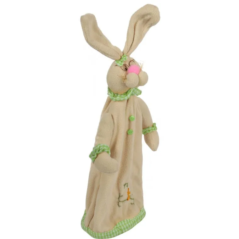 Zając Pluszowy Stojący Na Teleskopach 45cm - Zielony