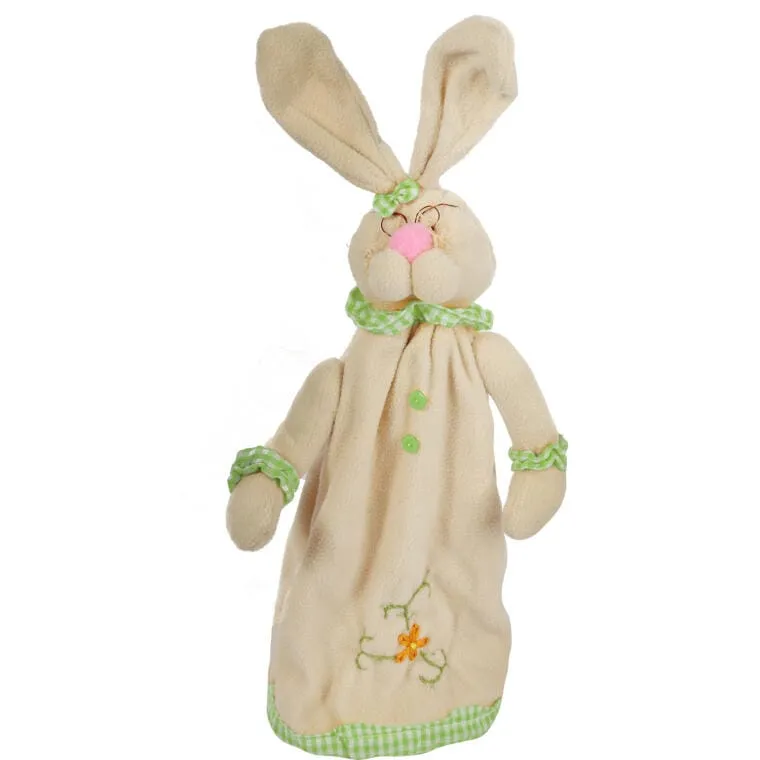 Zając Pluszowy Stojący Na Teleskopach 45cm - Zielony