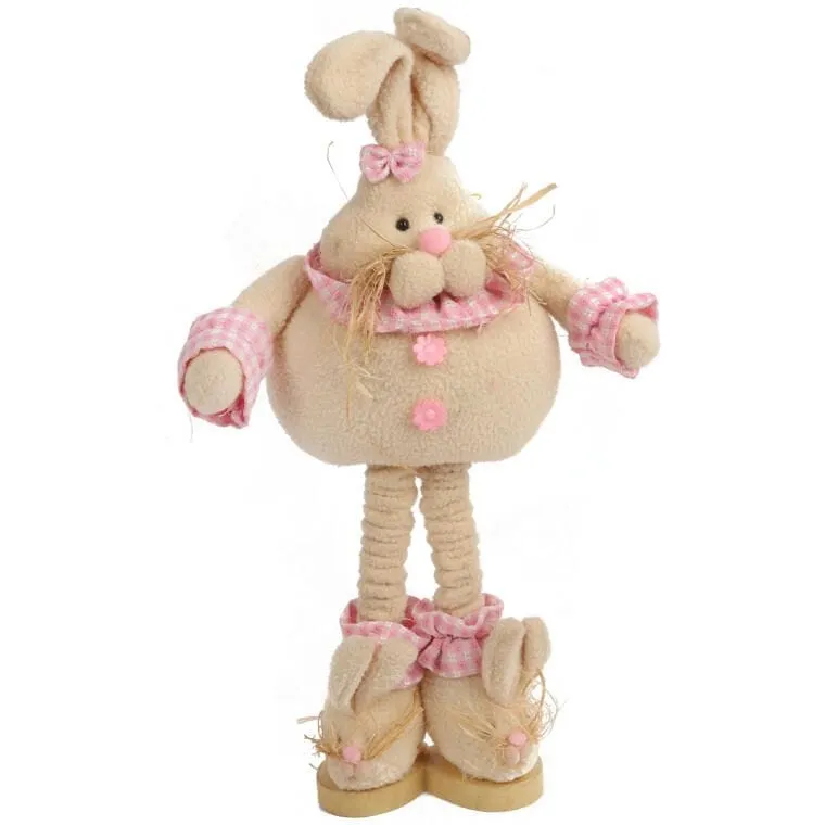 Zając Stojący Na Teleskopach 40X24-60X24 cm - RÓŻOWY