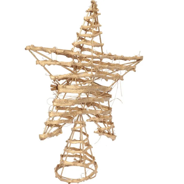 Gwiazda Rattanowa- Czub Na Choinkę 30 cm