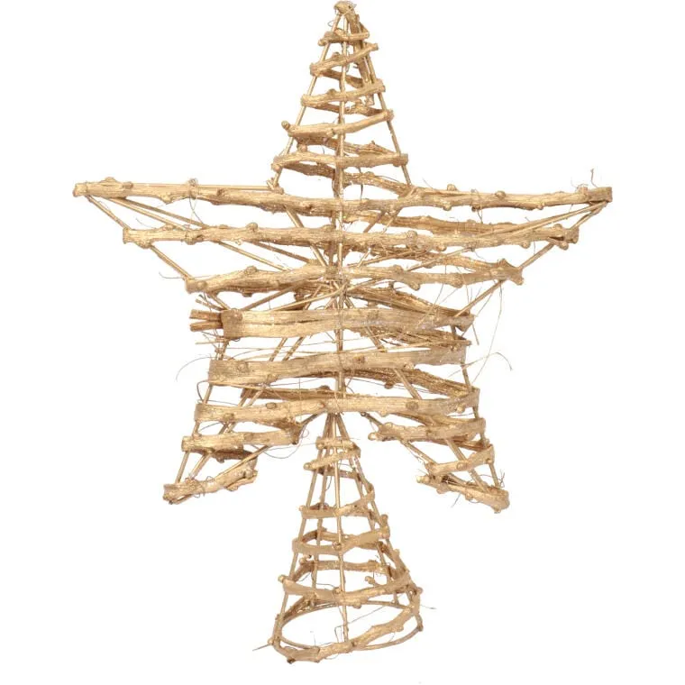 Gwiazda Rattanowa- Czub Na Choinkę 30 cm