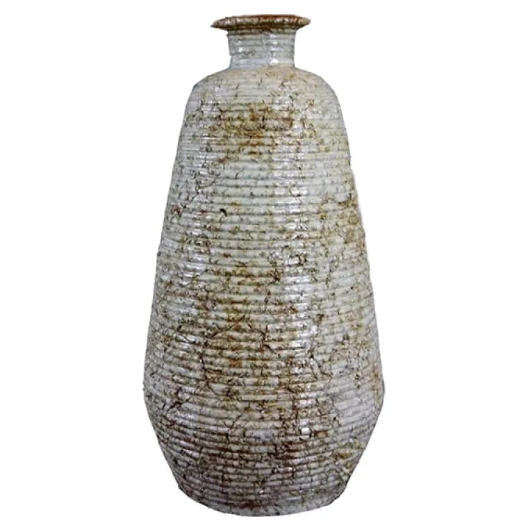 Wazon Kamienny Cream Stripe O Wymiarach 45x22cm