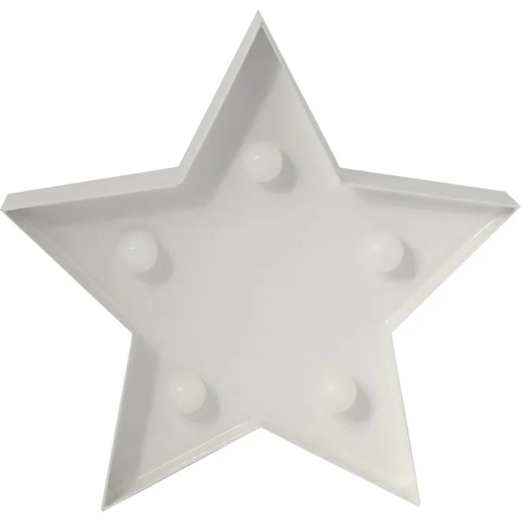 Gwiazdka 5 LED, Metalowa, Podświetlana, 12 cm