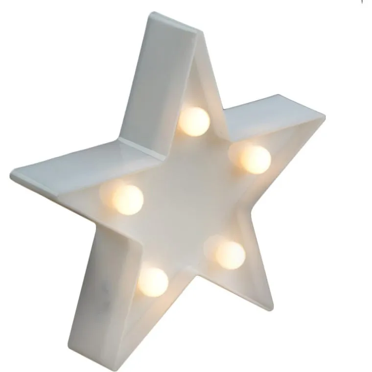 Gwiazdka 5 LED, Metalowa, Podświetlana, 12 cm