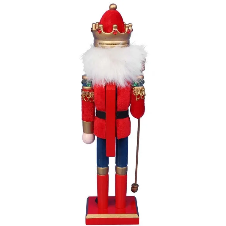 Dziadek Do Orzechow Figurka Drewniana 30 cm - Czerwona