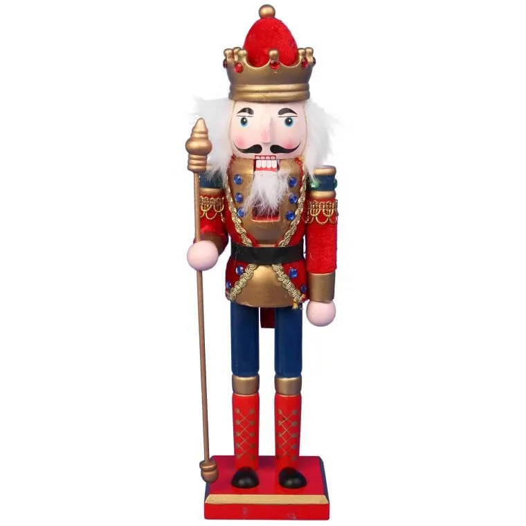 Dziadek Do Orzechow Figurka Drewniana 30 cm - Czerwona