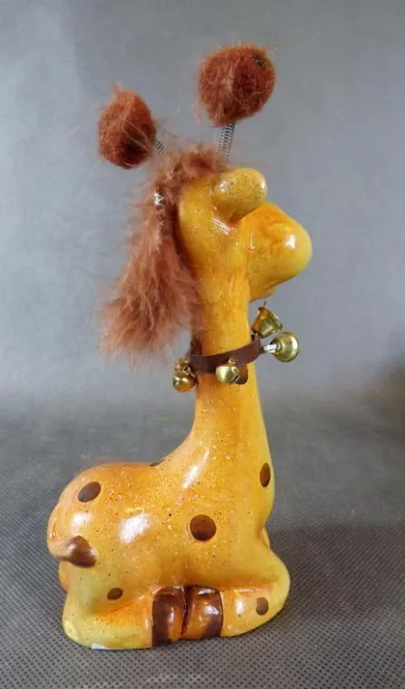 Figurka Żyrafa 19x9 cm, Kolor - Brązowy