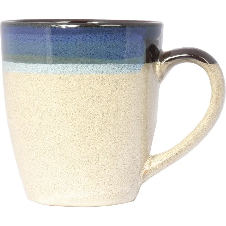 Zastawa Stołowa Ceramiczna - Brązowo-Kremowo-Niebieska