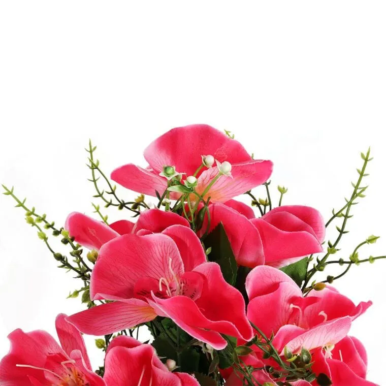 Bukiet 10 Sztucznych Orchidei W Kolorze Różowym, 45 cm