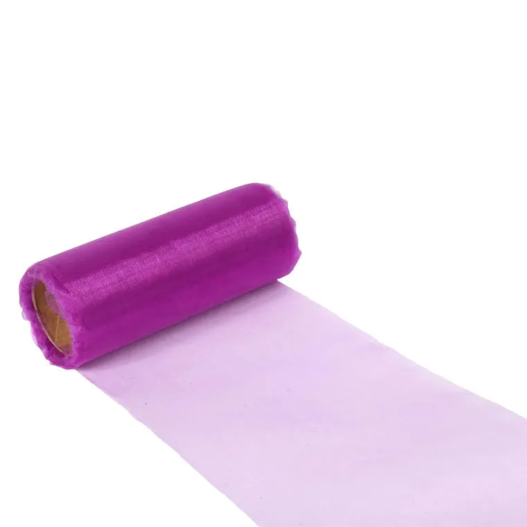 Fioletowa Organza Na Szpuli - Szerokość 12 cm, Długość 9 m