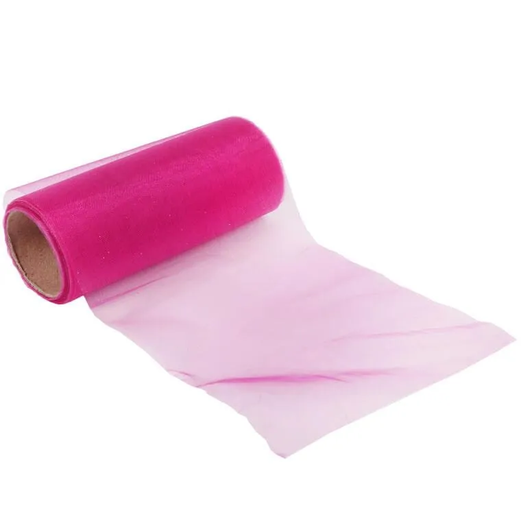 Organza Dekoracyjna Ciemny Róż 12cm X 9m