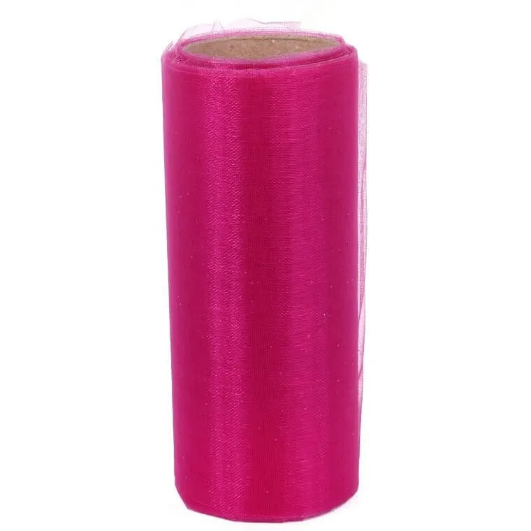 Organza Dekoracyjna Ciemny Róż 12cm X 9m