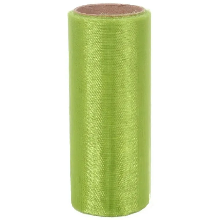Organza Do Dekoracji O Szerokości 12 cm I Długości 9 m - Zielona