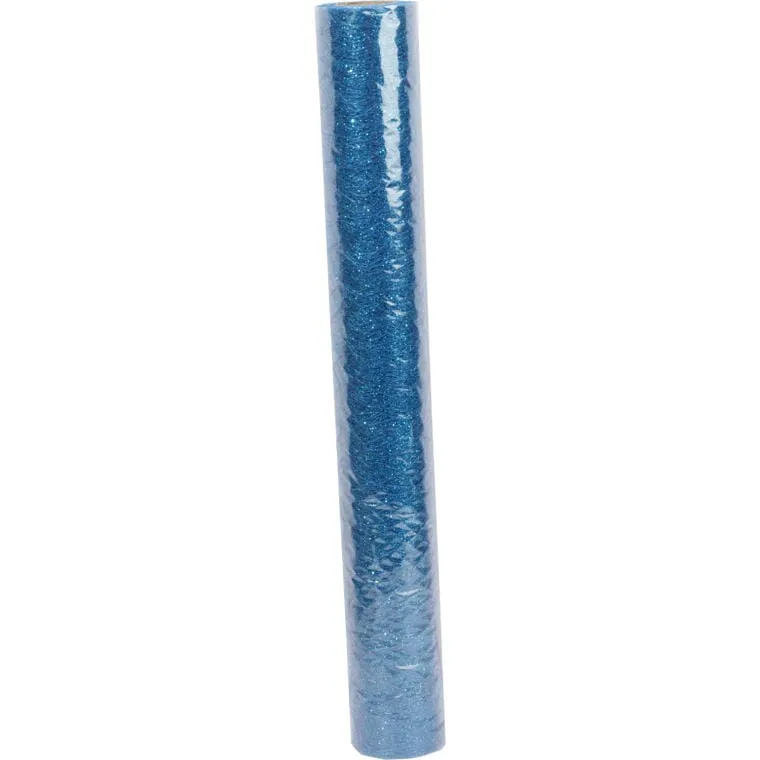 Organza Z Nadrukiem Brokatowym 0,50 x 10 m - Granatowa