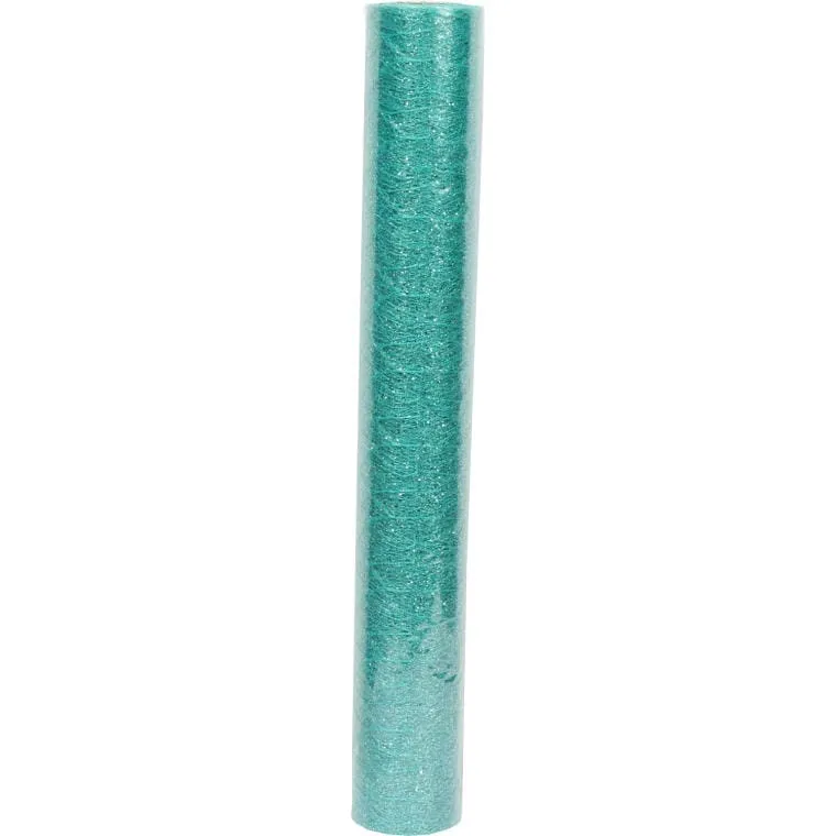 Organza Z Nadrukiem Brokatowym 0,50 x 10 m - Turkusowa