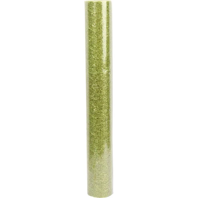 Organza Z Nadrukiem Brokatowym 0,50 x 10 m - Zielona