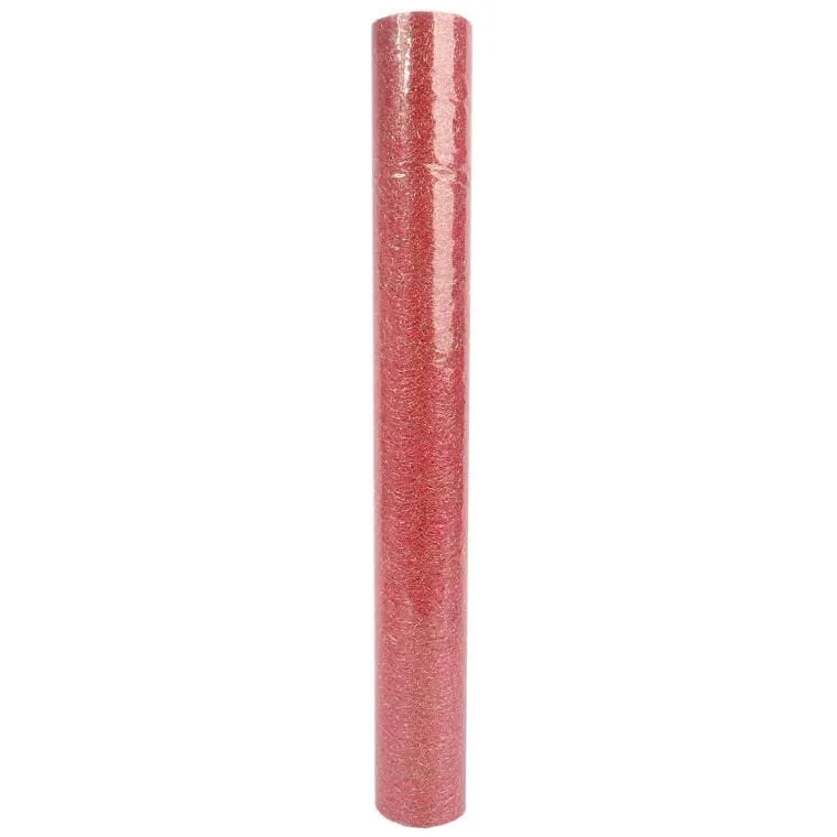 Organza Brokatowa Ciemny Róż 50 cm X 10 m Do Dekoracji I Kompozycji Kwiatowych