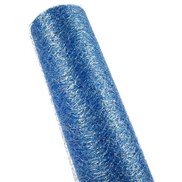 Organza Brokatowa Do Dekoracji I Kompozycji Kwiatowych 0,50 x 10 m - Niebieska