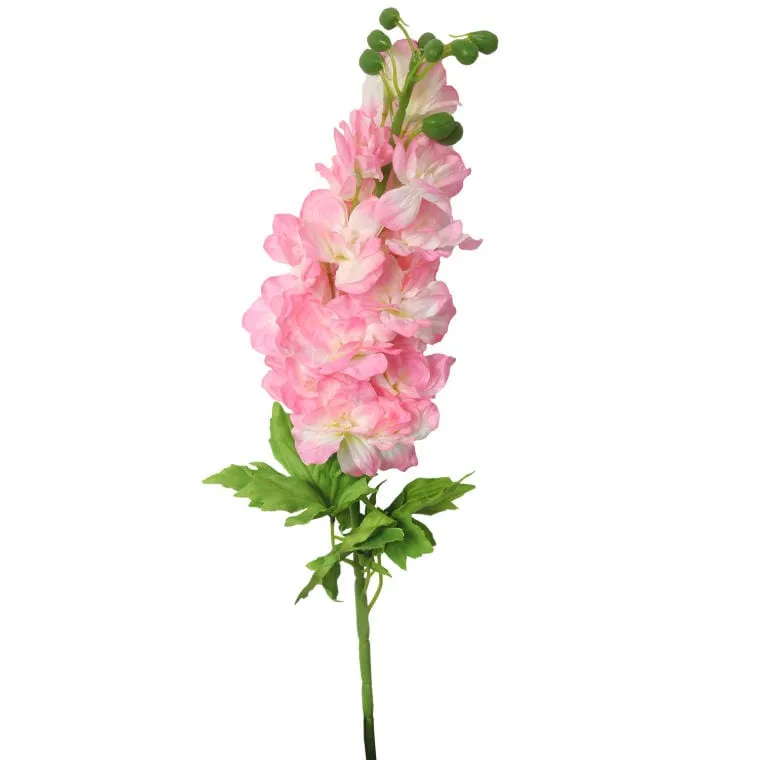 Gałązka Sztucznej Ostróżki W Kolorze Jasno Różowym - 80 cm