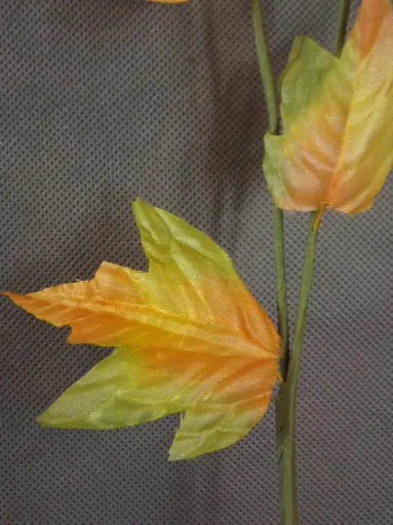 Gałązka Jesiennych Liści - Pomarańczowy, 50cm