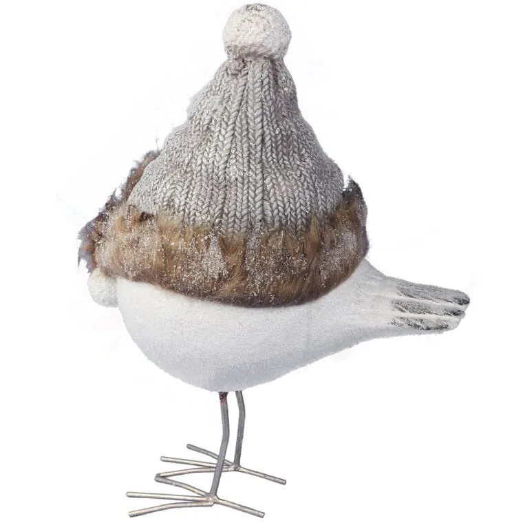 Ekskluzywna Ceramiczna Figurka Ptaka Z Brokatem Na Metalowych Nogach 57cm - Dekoracja Świąteczna
