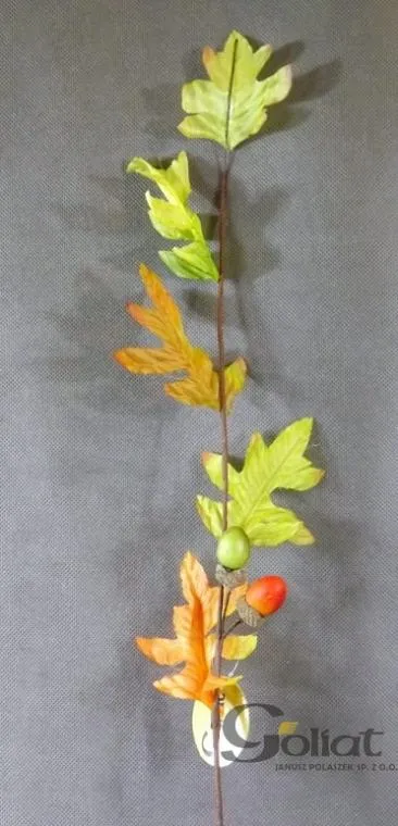 Jesienna Gałązka Dekoracyjna Z Żołędziami, 70cm - Pomarańczowa