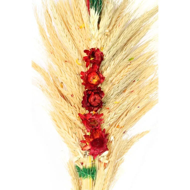 Wielkanocna Palma Ręcznie Robiona Z Naturalnych Materiałów, 70cm, Kolor - Kremowy
