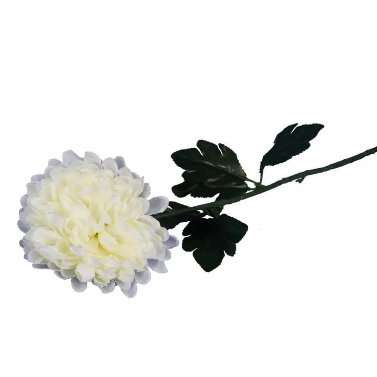 Sztuczna Chryzantema Biała 50 cm - Dekoracja Na Wszystkich Świętych