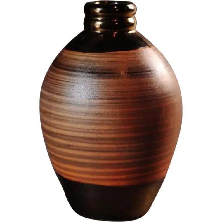 Wazon Mały Pękaty 15x15x21 cm - Brązowy
