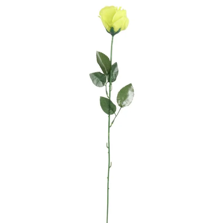 Sztuczna Róża Pojedynka W Kolorze Żółtym 68 cm