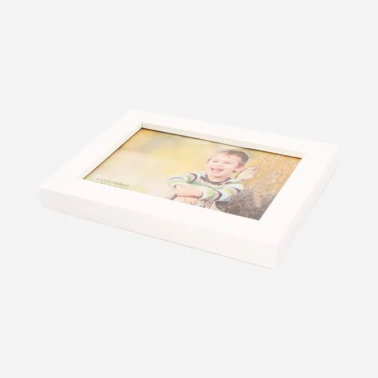 Ramka Na Zdjęcie O Wymiarach 15x11,5 cm, Wisząca, W Pionie Lub Poziomie - Biała