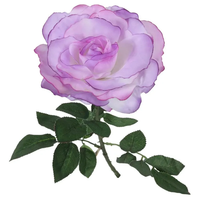 Sztuczna Róża 68 cm - Fioletowa
