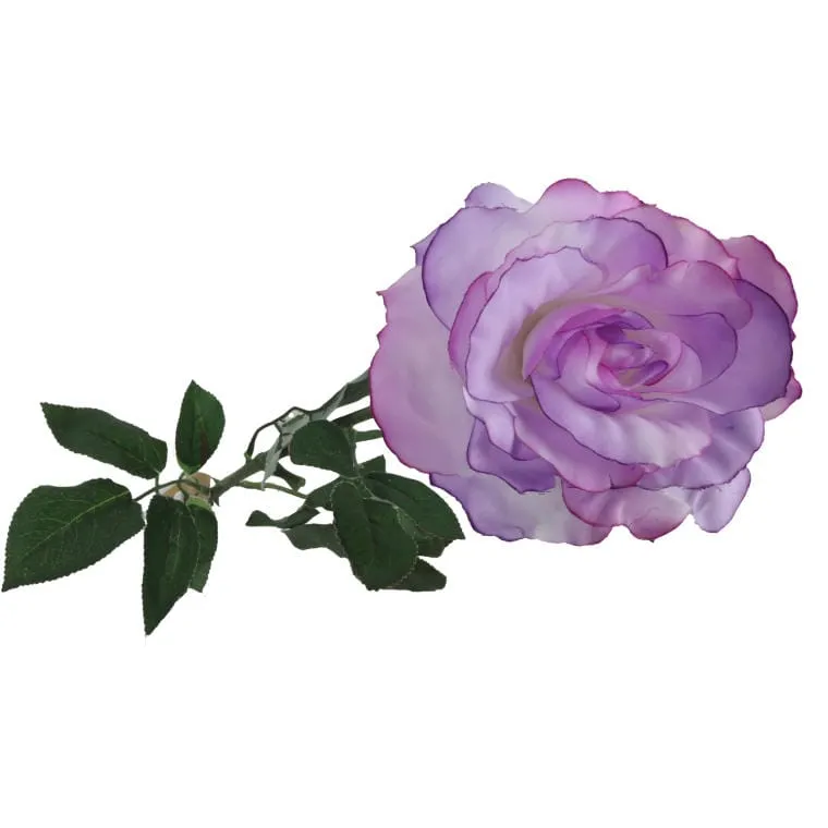 Sztuczna Róża 68 cm - Fioletowa