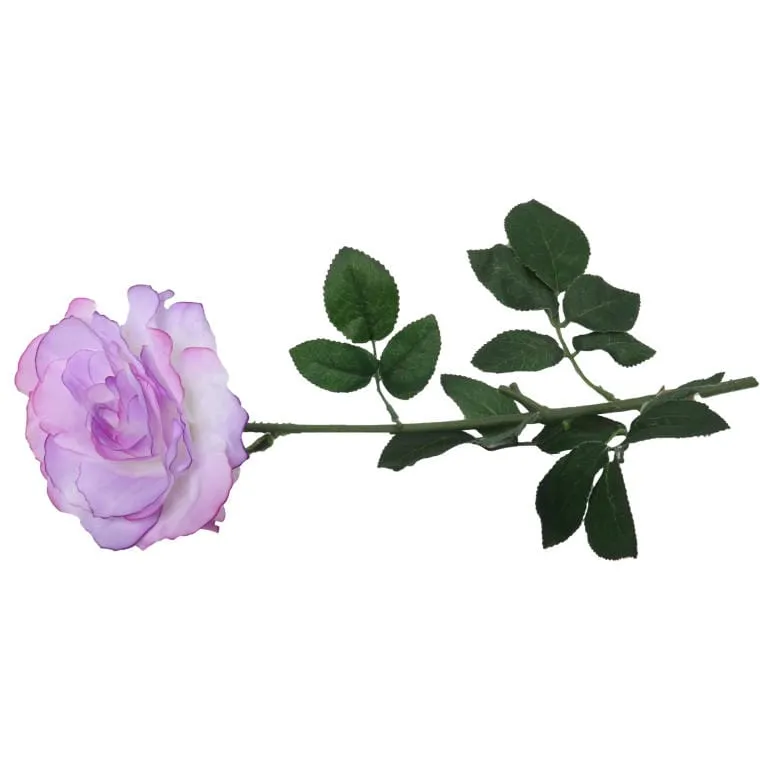 Sztuczna Róża 68 cm - Fioletowa