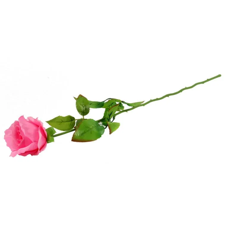 Róża Sztuczna Pojedynka W Pąku Kolor 68 cm - Różowy