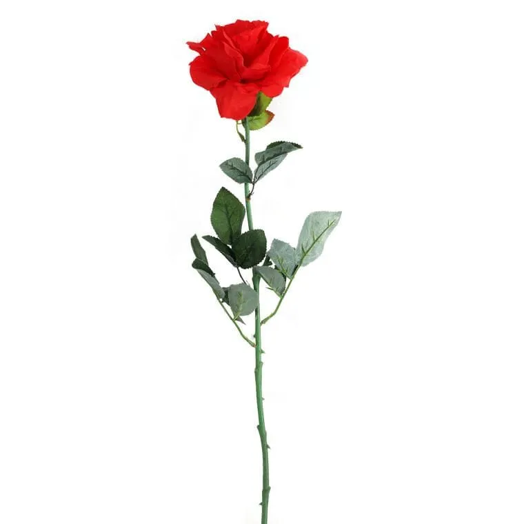 Sztuczna Róża Czerwona O Wysokości 70cm - Dekoracja Realistycznego Wyglądu