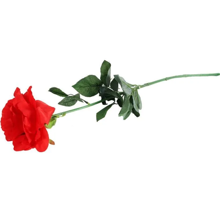 Sztuczna Róża Czerwona O Wysokości 70cm - Dekoracja Realistycznego Wyglądu