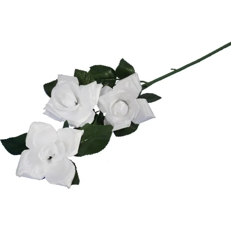 Róża Gałazka 3 Kwiatów 72 cm Kolor - Biały