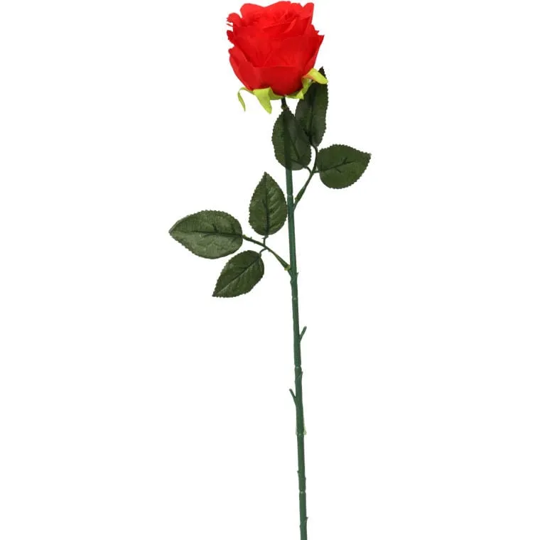Sztuczna Róża Z Pąkiem W Bordowym Kolorze 68 cm