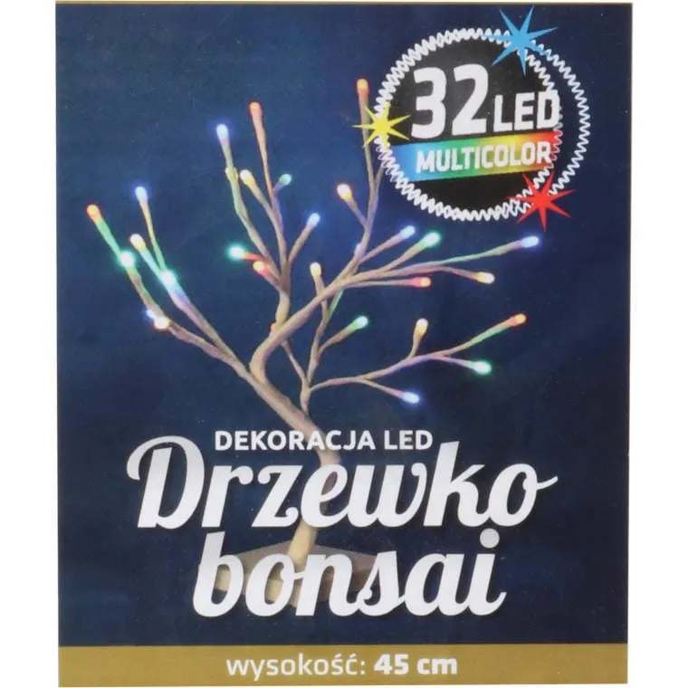 Sztuczne Drzewko Bonsai LED 45 cm Multikolor