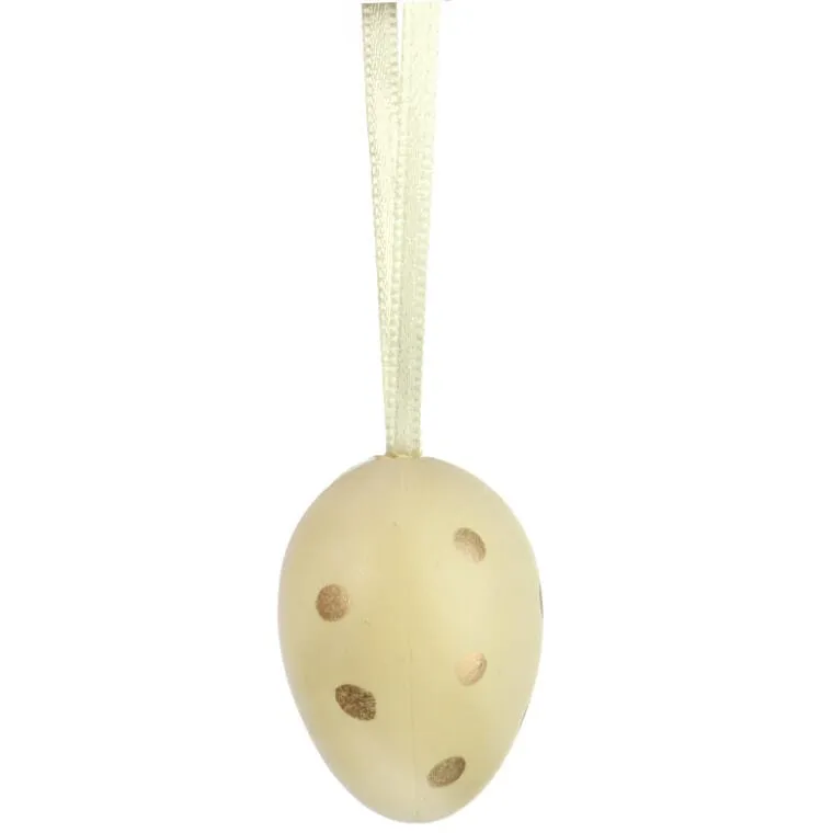 Zestaw 12 Kolorowych Jajek Wielkanocnych Na Zawieszki Ze Złotym Dekorem 4 cm