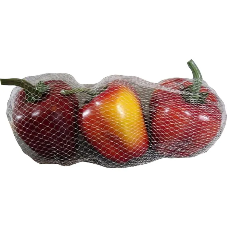 Papryki W Siatce, 3 Sztuki, Wielkość 13x8cm - Czerwone