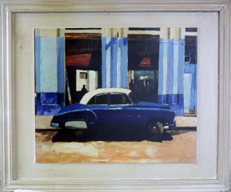 Samochód Obraz Serii Auta O Wymiarach 48.5x41 cm - Niebieski