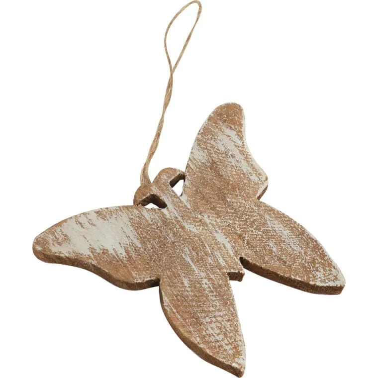 Drewniane Ornamenty Wiosenne: Motyl, Zając, Kura - Zestaw 3 Sztuk