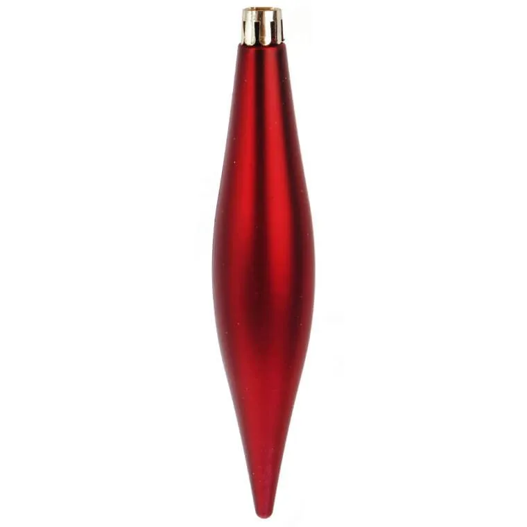 Zestaw 6 Eleganckich Plastikowych Bombek-Sopli 15 cm Do Dekoracji Świątecznej