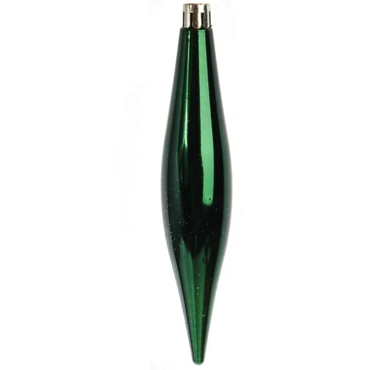 Zestaw 6 Eleganckich Plastikowych Bombek-Sopli 15 cm Do Dekoracji Świątecznej